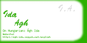ida agh business card